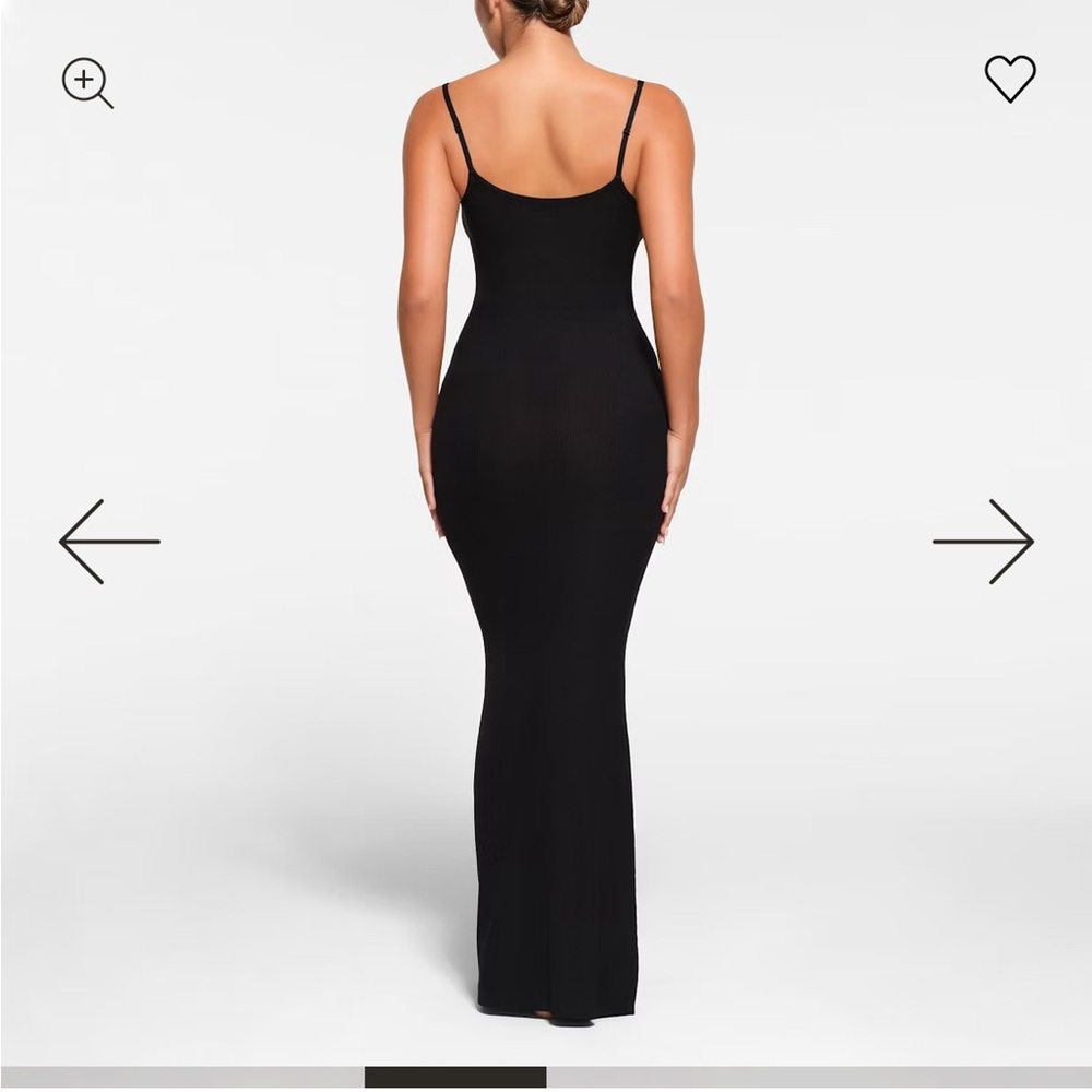 SKIMS Black Soft Lounge Long Slip Dress M - Picture 3 of 15